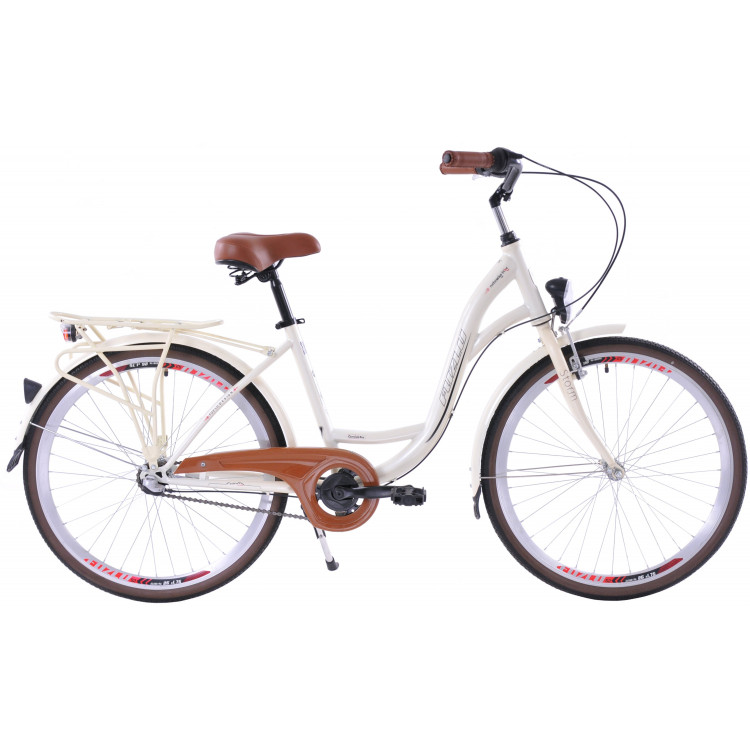 Mestský bicykel 26 Fuzlu Nebraska S-3 Krémový